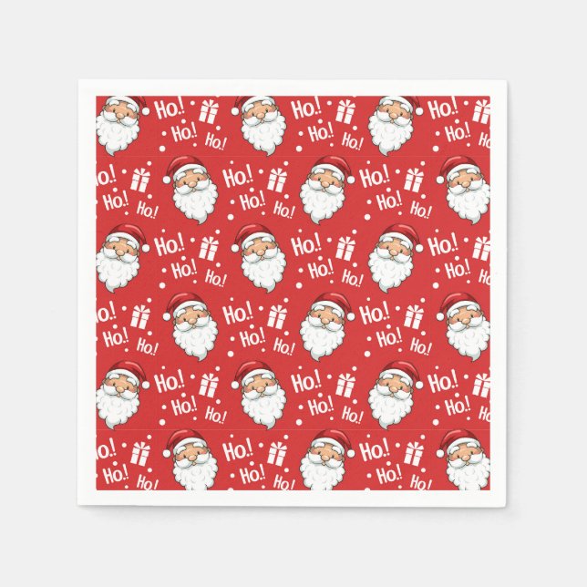 Guardanapo De Papel Papai Noel Natal Alegre (Frente)