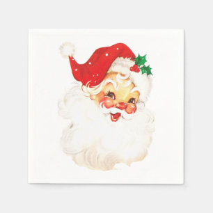 Guardanapo De Papel Papai noel retro do Natal