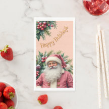 Papai Noel Rosa Feriado