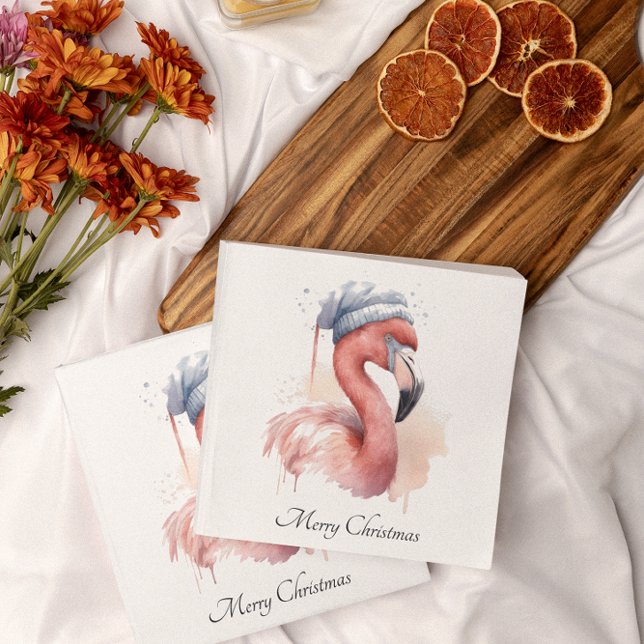 Guardanapo De Papel Papai noel Snowbird Flamingo, personalizado (Criador carregado)