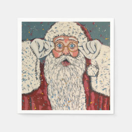 Guardanapo De Papel Papai Noel Surpreso