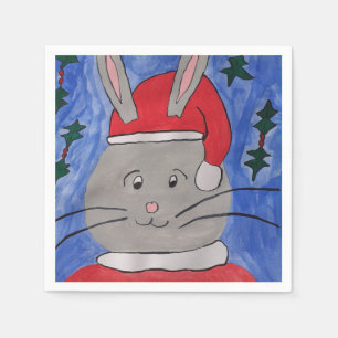 Guardanapo De Papel Papais noeis bonitos Bunny