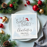 Guardanapo De Papel Papais noeis Chá de fraldas Baby Christmas Boy<br><div class="desc">Papais noeis Bebê Chá de fraldas de Natal Napkins</div>