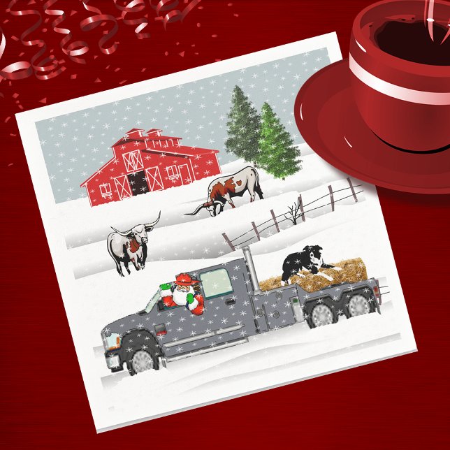 Guardanapo De Papel Papais noeis das Fazendas Ocidentais Bovinos e Cãe (Criador carregado)