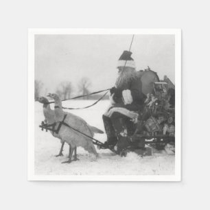 Guardanapo De Papel Papais noeis e Sua Reindeer Turca