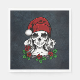Guardanapo De Papel Papais noeis Gótica Whimsical Natal Skull