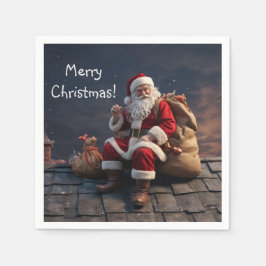 Guardanapo De Papel Papais noeis na véspera de Natal