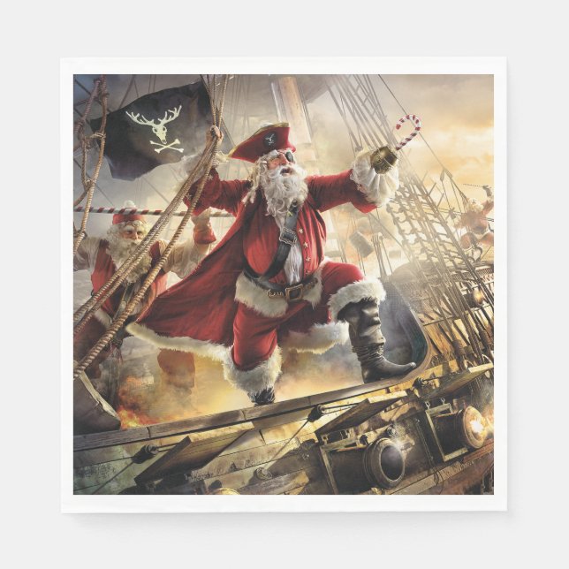 Guardanapo De Papel Papais noeis piratas (Frente)