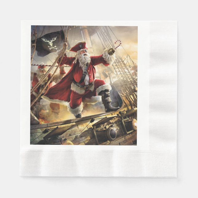 Guardanapo De Papel Papais noeis piratas (Frente)