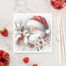 Guardanapo De Papel Papais noeis Reindeer Kiss