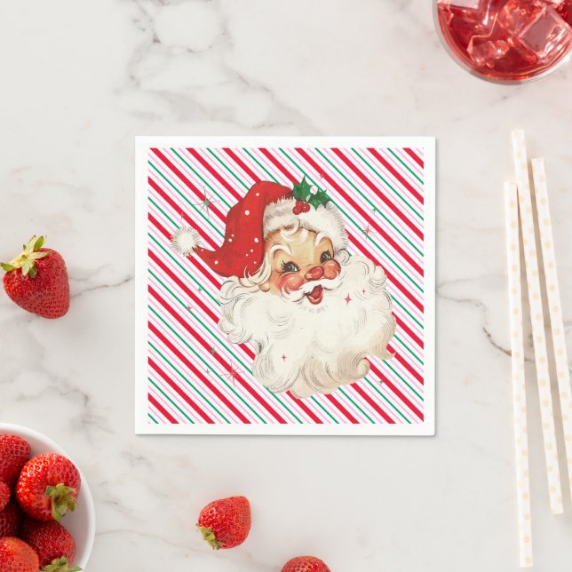 Guardanapo De Papel Papais noeis Retro Festivos (Insitu)