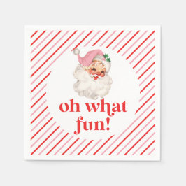 Guardanapo De Papel Papais noeis Retro Rosa Oh Que Divertido