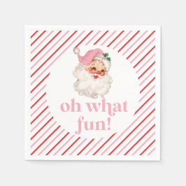 Guardanapo De Papel Papais noeis Retro Rosa Oh Que Divertido