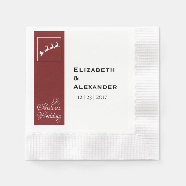 Guardanapo De Papel Papais noeis Sleigh Christmas Wedktail Napkins (Frente)