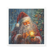 Papais noeis Vitorianos Coquetel de Natal Napkins