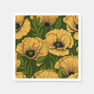 Guardanapo De Papel Papanicolau amarelo em verde escuro