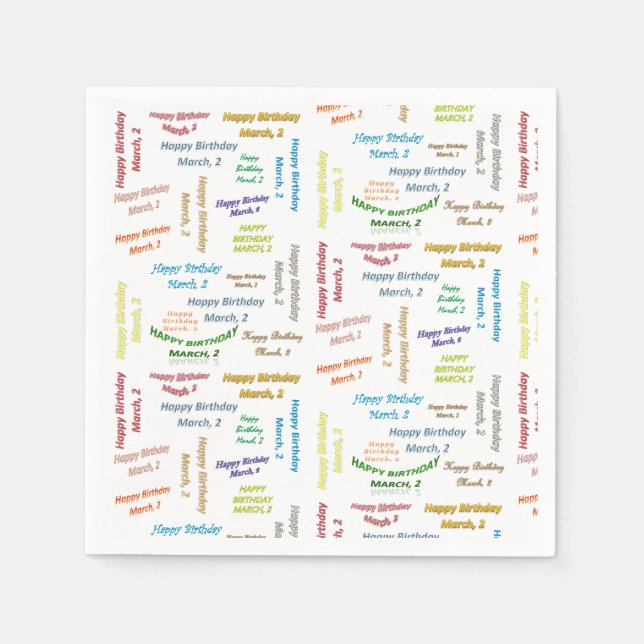 Guardanapo De Papel Papanicolau Marcha, 2 Aniversário (Frente)