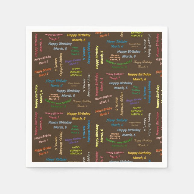 Guardanapo De Papel Papanicolau Marcha, 6 Aniversário (Frente)