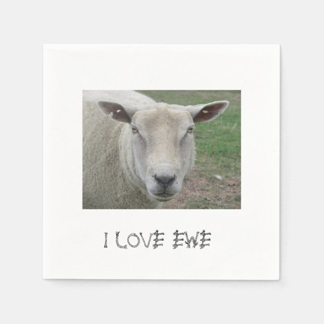 Guardanapo De Papel Papéis de Design de Ovinos (Frente)