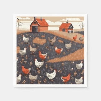Guardanapo De Papel Papéis de Fazenda de frango