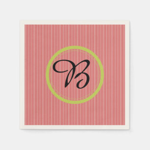 Guardanapo De Papel Papéis De Granalha Laranja, Monogramas, Modernos