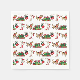 Guardanapo De Papel Papéis de Natal de Cão Sassado, Nápoles, Coquetel