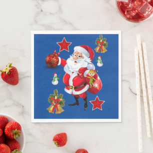 Guardanapo De Papel Papéis de Natal Napkins, Papais noeis de Natal Fel