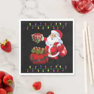 Guardanapo De Papel Papéis de Natal Napkins, Papais noeis de Natal Fel