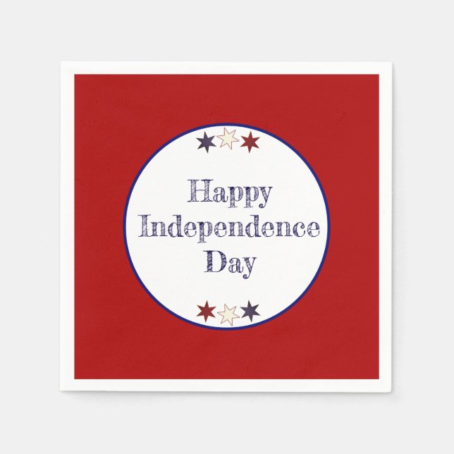 Guardanapo De Papel Papéis de Stars Azul Vermelho Patriótico (Frente)