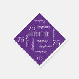 Guardanapo De Papel Papéis Nápoles, 75.ª Festa de aniversário Repetind