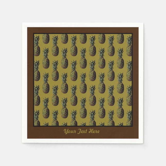 Guardanapo De Papel Papel Abacaxi Nápoles - Personalização Opcional (Frente)