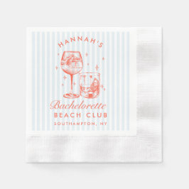 Guardanapo De Papel Papel Azul de Bachelorette Moderno Napkins