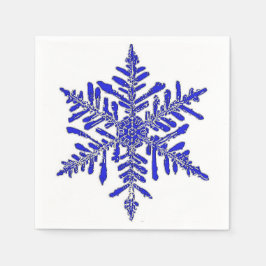 Guardanapo De Papel Papel Azul Floco de Neve Coquetel Napkin