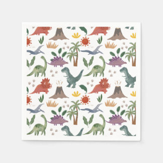 Guardanapo De Papel Papel Bonito E Na moda Dinossauros Nápoles
