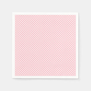 Guardanapo De Papel Papel branco sobre Bolinhas cor-de-rosa de tamanho