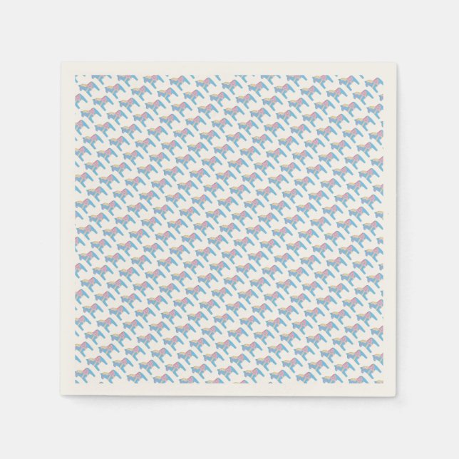 Guardanapo De Papel Papel chá de fraldas Nápoles com Cavalos Dala (Frente)