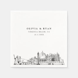 Guardanapo De Papel Papel Cocktail da Virginia Beach Napkin