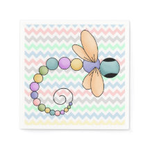 Papel Colorido Chevron e Dragonfly