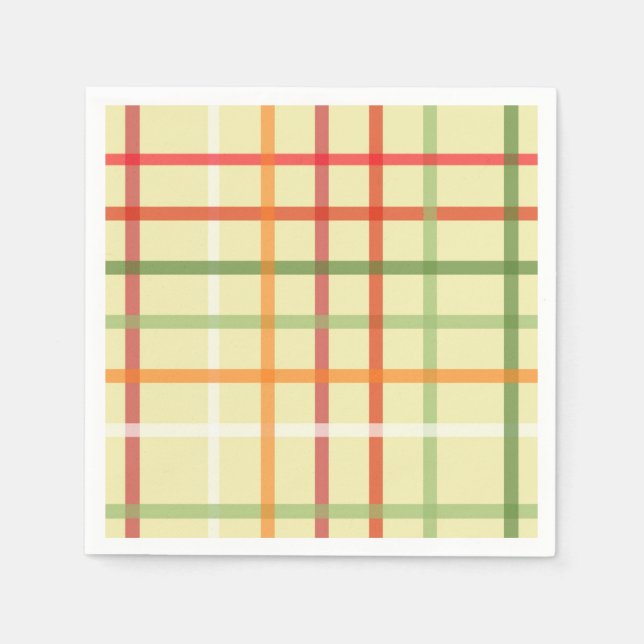 Guardanapo De Papel Papel Colorido de Xadrez Nápoles (Frente)