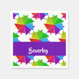 Guardanapo De Papel Papel colorido dobrado em branco