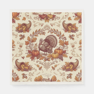 Guardanapo De Papel Papel com design de toile de peru de Ação de Graça