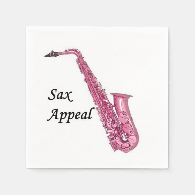 Guardanapo De Papel Papel Coquetel de Sax Rosa Napkins (Frente)