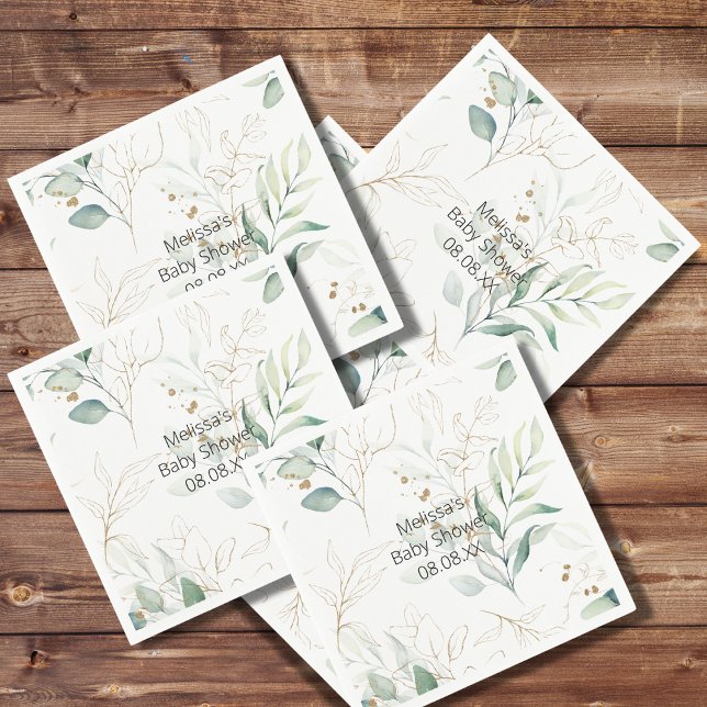 Guardanapo De Papel Papel Coquetel Eucalyptus Greeneryptus Napkin (Criador carregado)