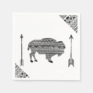 Guardanapo De Papel Papel Coquetel Napkin Boho Buffalo - Padrão Triba