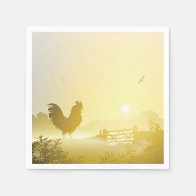 Guardanapo De Papel Papel coquetel Napkin Sunny Morning Fazenda País R (Frente)