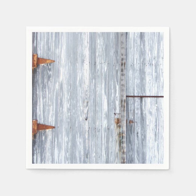 Guardanapo De Papel Papel coquetel Napkin White Wash Wood Barn Doce Co (Frente)