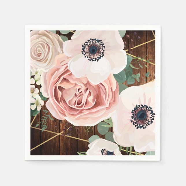 Guardanapo De Papel Papel coquetel Nápoles Rosa (Frente)