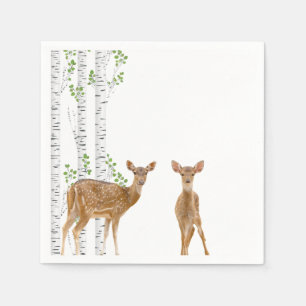 Guardanapo De Papel Papel coquetel Nápoles XMAS Deer Doe Woodland Buc