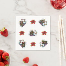 Guardanapo De Papel Papel da Besta de Árvore de Natal - Nápoles