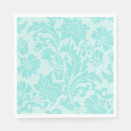 Guardanapo De Papel Papel damasco azul-verde